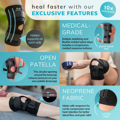 Heal faster from runners knee with the medical-grade, neoprene patella support brace