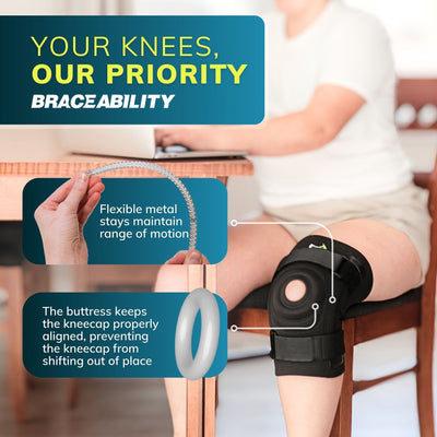 Knee brace with metal stays to help correct knock knees