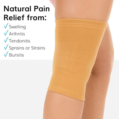 Our knee sleeve relieves pain from swelling, arthritis, tendonitis and strains or sprains