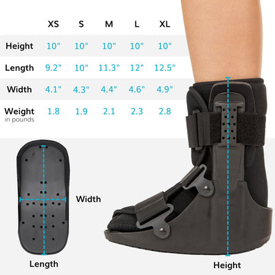 the metatarsal stress fracture walking boot is very lightweight