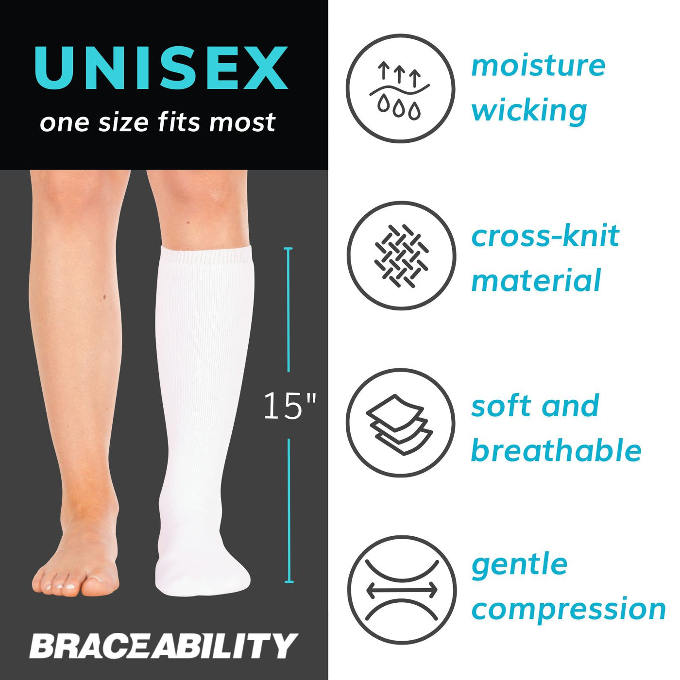 Medical compression sock promotes proper circulation, helping you heal from a foot or ankle injury