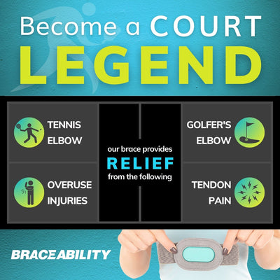Wear our high-end pickleball elbow brace for tennis elbow and reduce the chance of overuse injuries