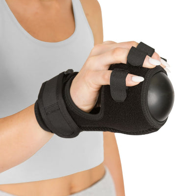 The BraceAbility Anti Spasticity Splint immobilizes the hand for recovery from a stroke