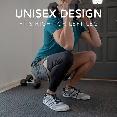 Our knee sleeve for running and working out is unisex fitting men or women and can be worn or right or left leg