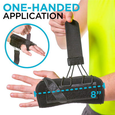 gamer wrist brace with one-handed application