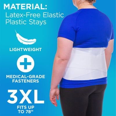 This big plus-size back support is composed of premium-quality elastic that hugs the body