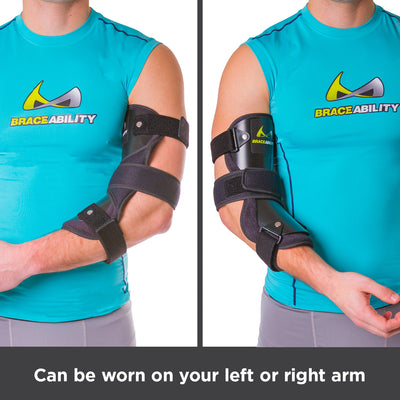 The cubital tunnel syndrome brace can be worn on your left or right arm
