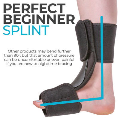 its lightweight nature makes this the perfect starter splint for plantar fasciitis
