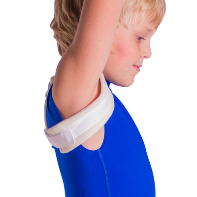 Soft collarbone brace for clavicle fractures fits toddlers, children, and teens 