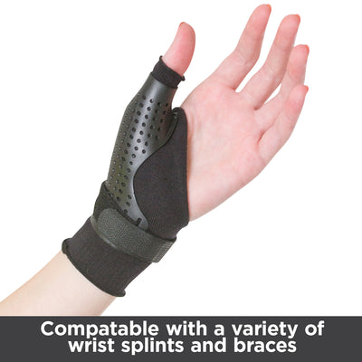 Undersleeve can be worn under wrist and hand splints or braces