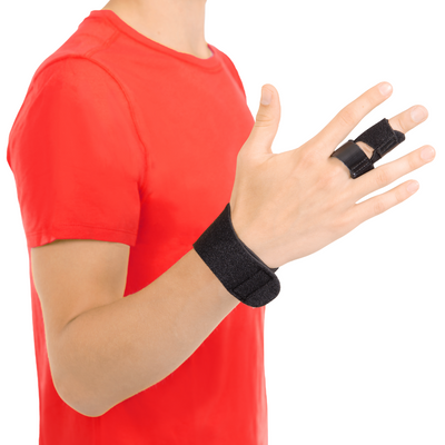 The BraceAbility trigger finger immobilizer splint supports sprained or broken fingers