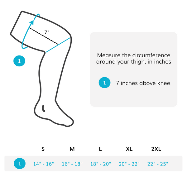 Compression Thigh Sleeve Leg Pain Relief Sock Knee High Brace Support Men  Women