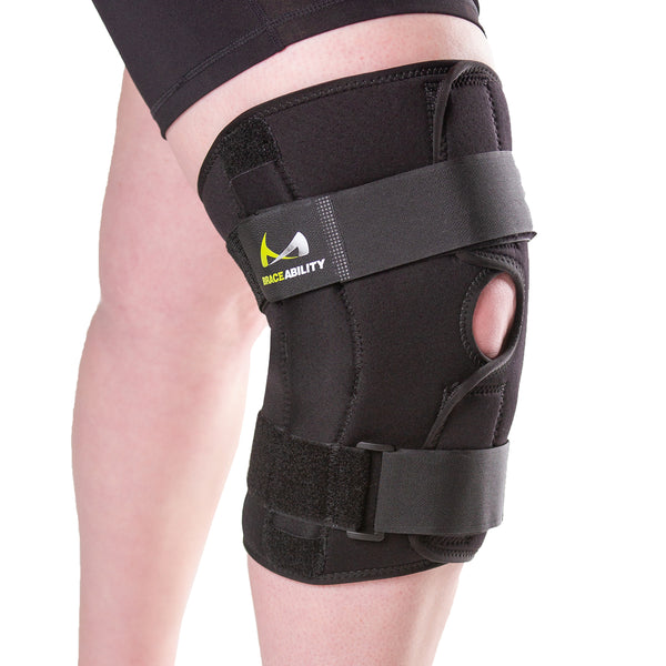 Bariatric Plus Size Hinged Knee Brace | Wraparound Meniscus & Joint Support  with Stability Straps