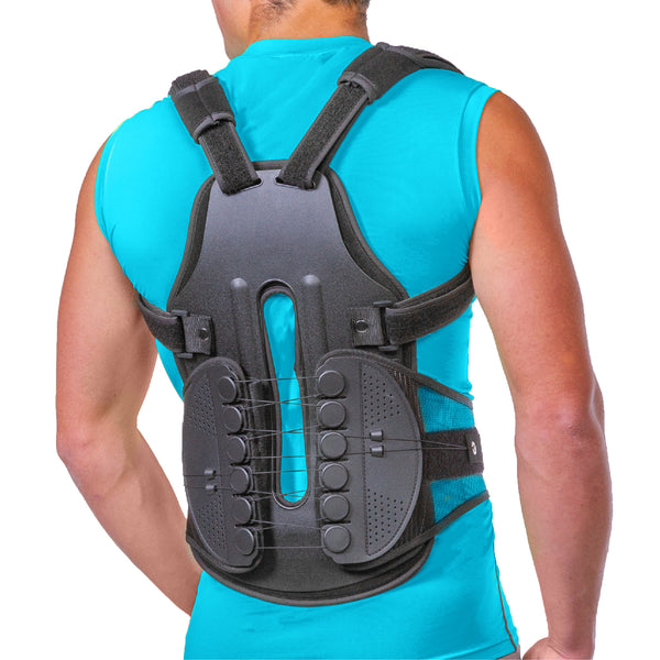 TLSO Thoracic Full Back Brace | Postural Kyphosis, Parkinson's & Fractured  Vertebrae Clamshell Support