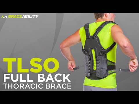 TLSO Thoracic Full Back Brace | Postural Kyphosis, Parkinson's & Fractured Vertebrae Clamshell Support