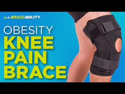 Plus-Size Knee Brace for Obesity – Bariatric Non-Slip Knee Support for Overweight and Obese Person with Large Thighs and Big Legs