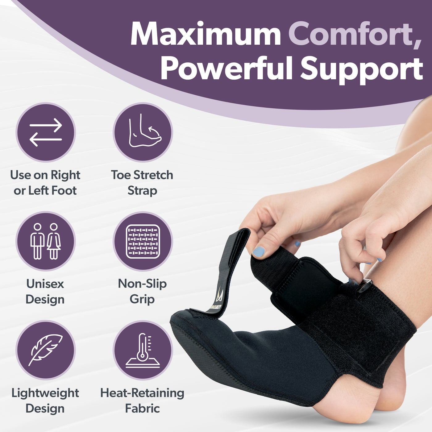 Treat achilles tendonitis with our sleeping support boot