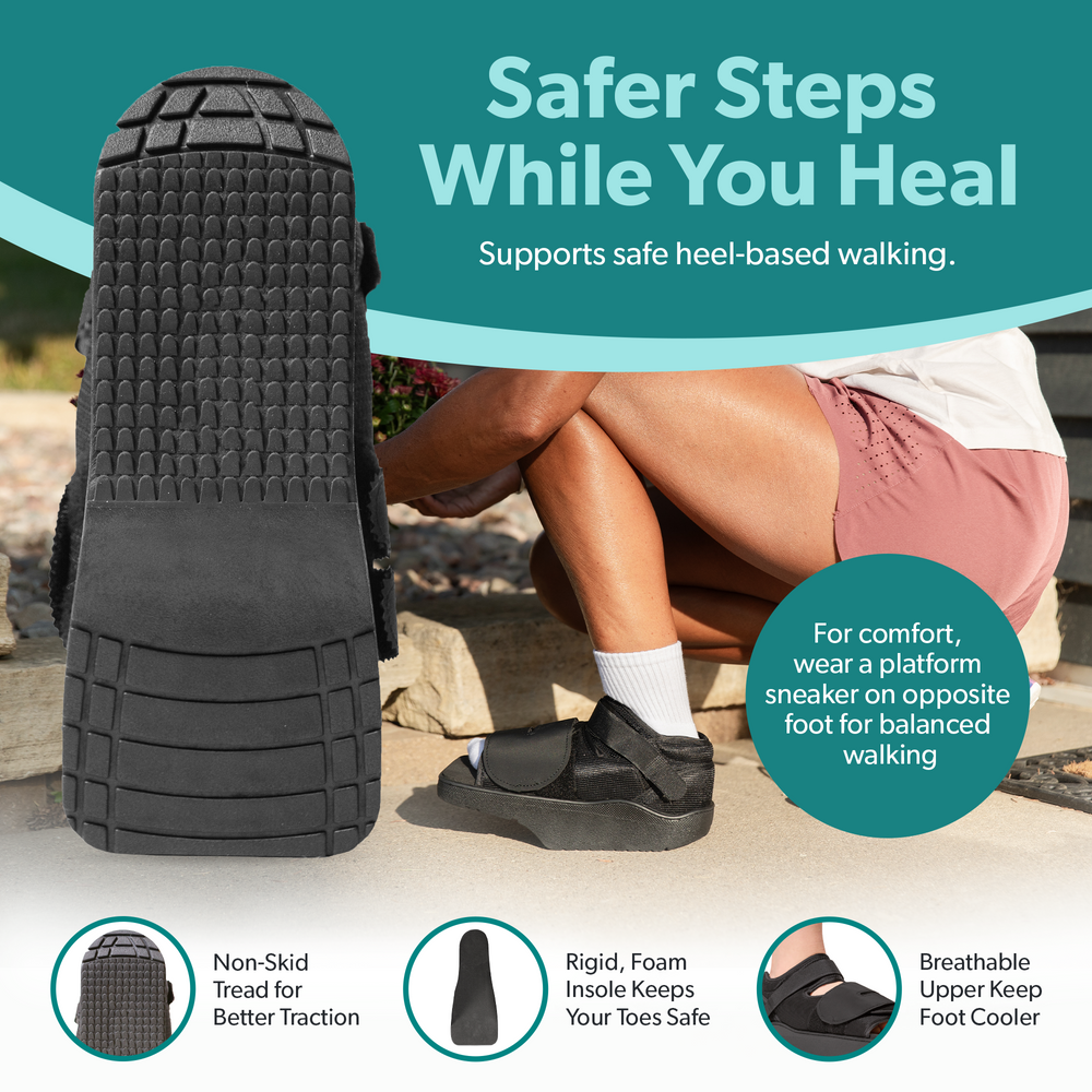 Toe Offloading Shoe Enhance Healing with Forefoot Off-Loading Broken Toe Shoe