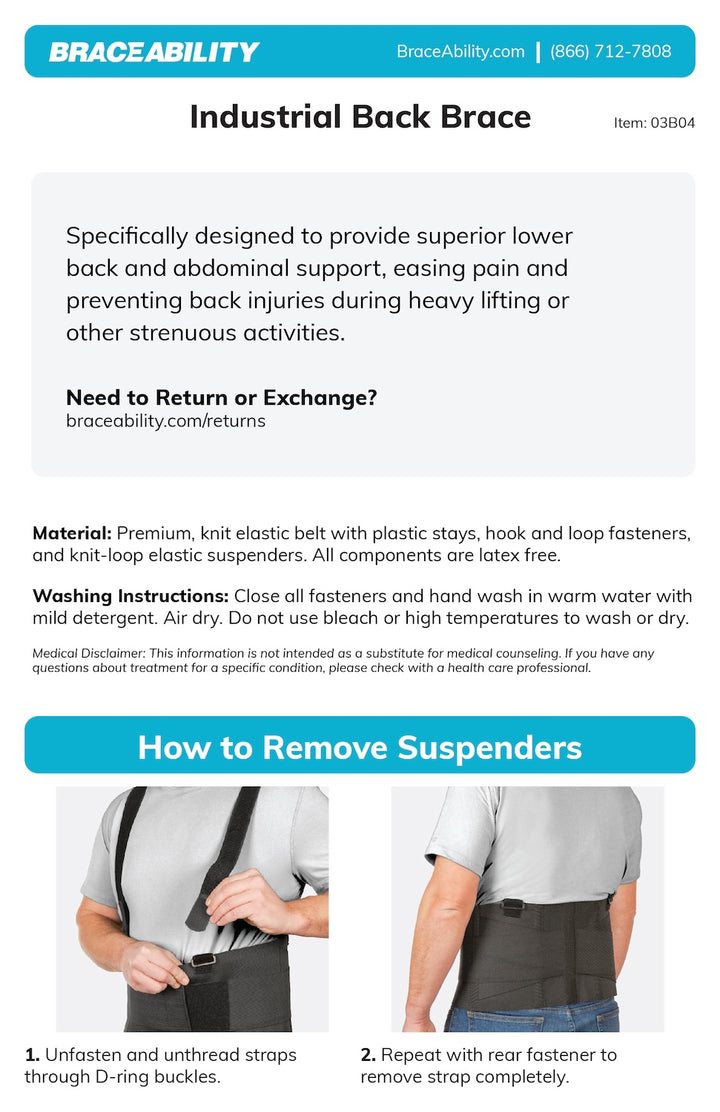 Construction Worker Back Supports For Lifting Construction Workers