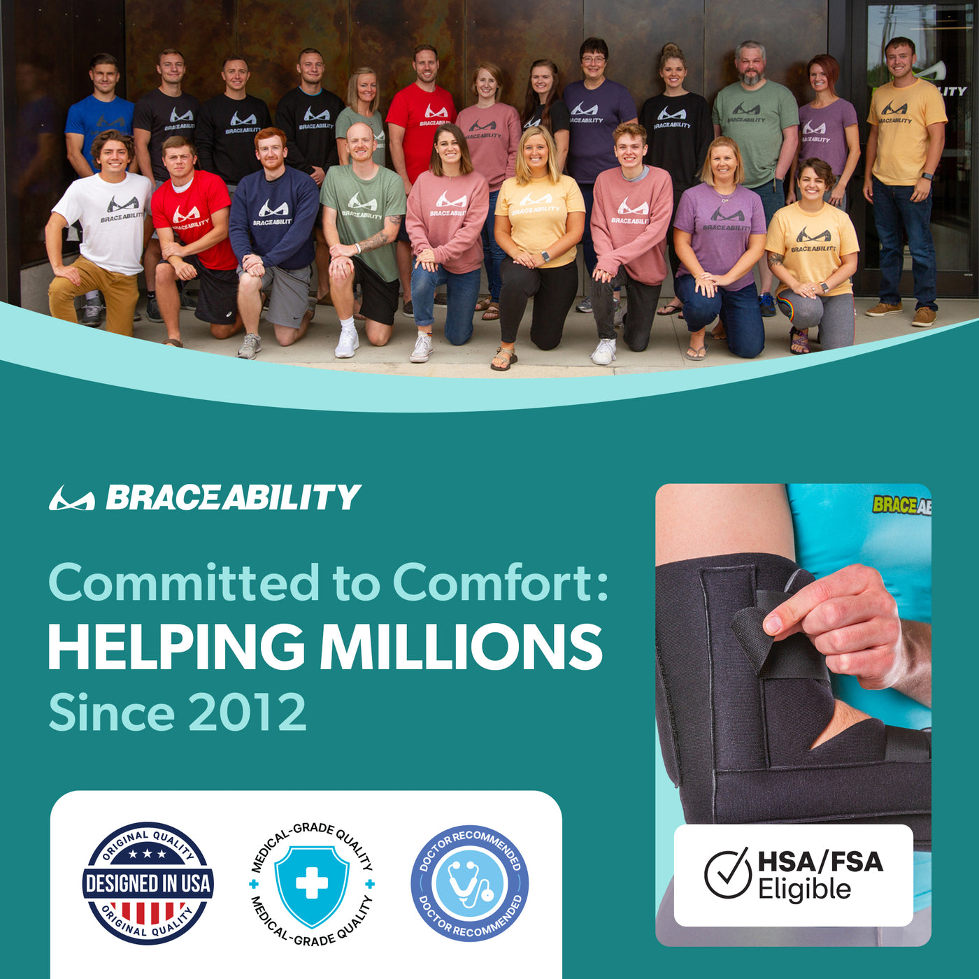 braceability is committed to comfort helping millions of customers find elbow pain relief since 2012