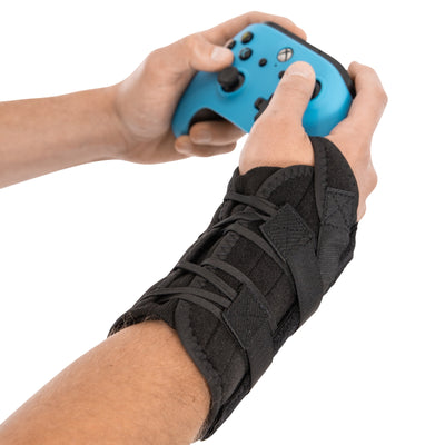 BraceAbility gaming wrist brace to support your hand while on a keyboard or mouse