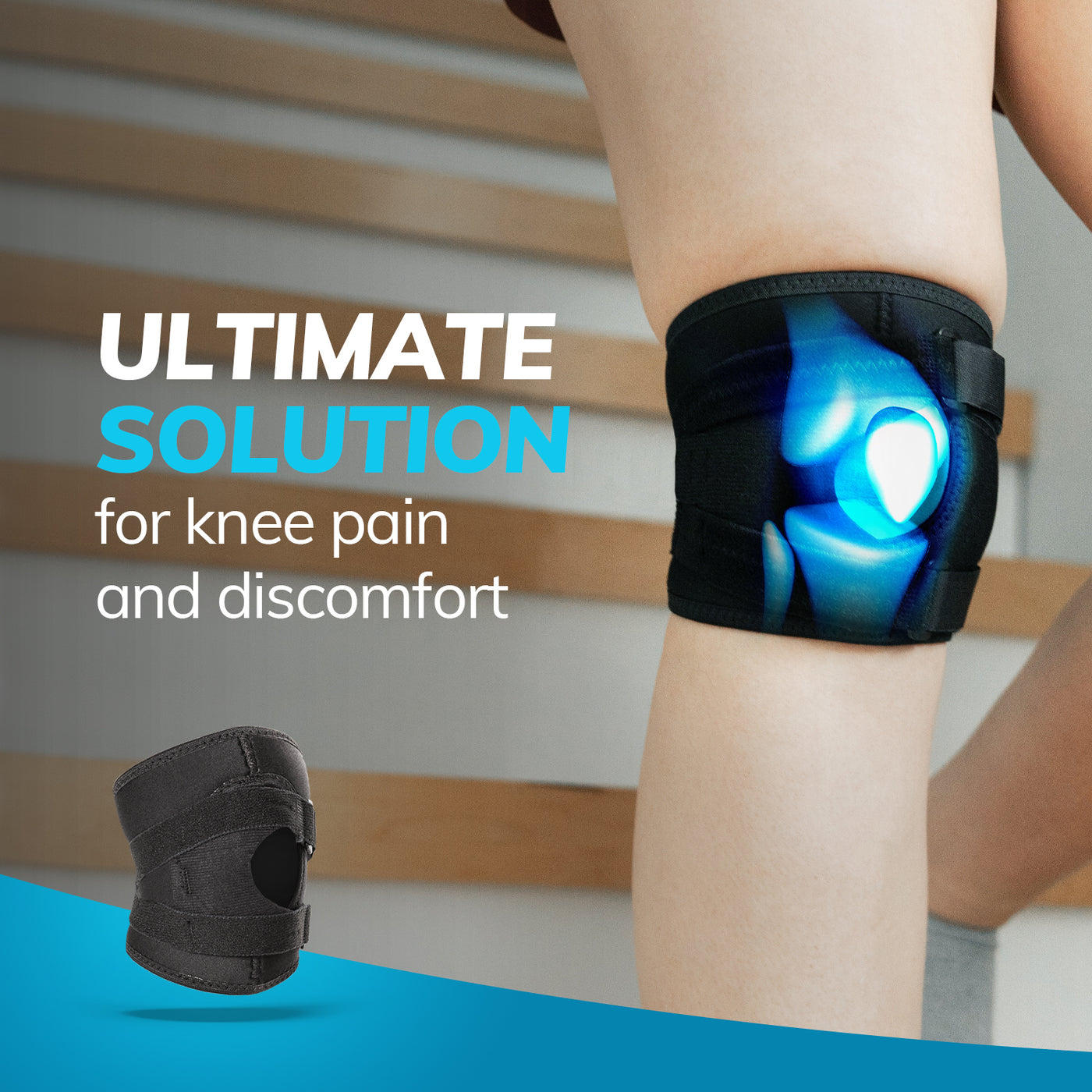 Our short exercise knee pain brace is the ultimate solution for knee pain and discomfort