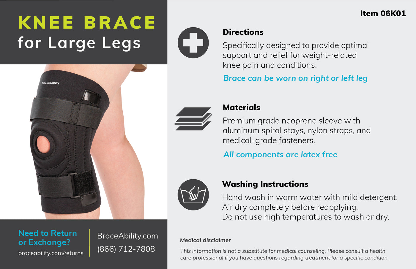 BraceAbility Knee Brace for Large Legs and Bigger People with Wide Thighs   Kneecap Protection Pad Treats Patellar Tendonitis, Chondromalacia,  Patellofemoral Pain, Instability & Dislocation (3XL) : : Health &  Personal Care