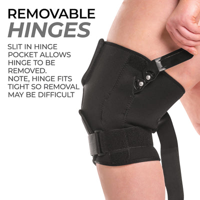 hinges on the bariatric plus size knee brace can be removed
