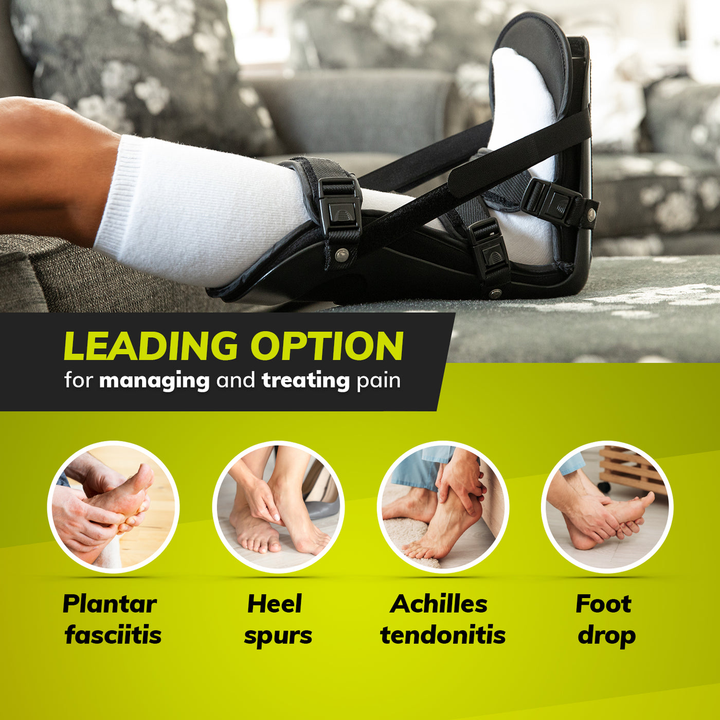 Wearing a stretch boot at night can help relieve plantar fasciitis, heel spurs, and achilles tendonitis