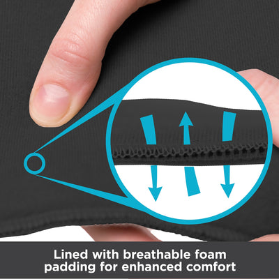 Dorsiwedge night splint is lined with breathable foam padding for enhanced comfort