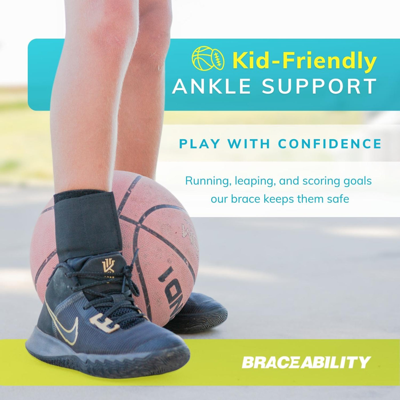 Our ankle support is kid-friendly making it perfect for kids sports and running