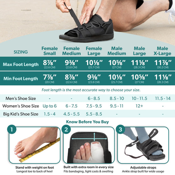 Sizing%20chart%20for%20broken%20foot%20walking%20cast.%20Available%20in%20sizes%20S-XL%20for%20men,%20women,%20and%20big%20kids.