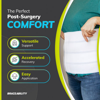 The plus size abdominal girdle is the perfect post-surgery comfort support for accelerated recovery