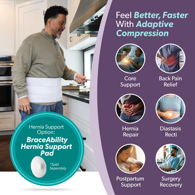 Plus size compression belt also helps treat back muscle tears and lumbar pain