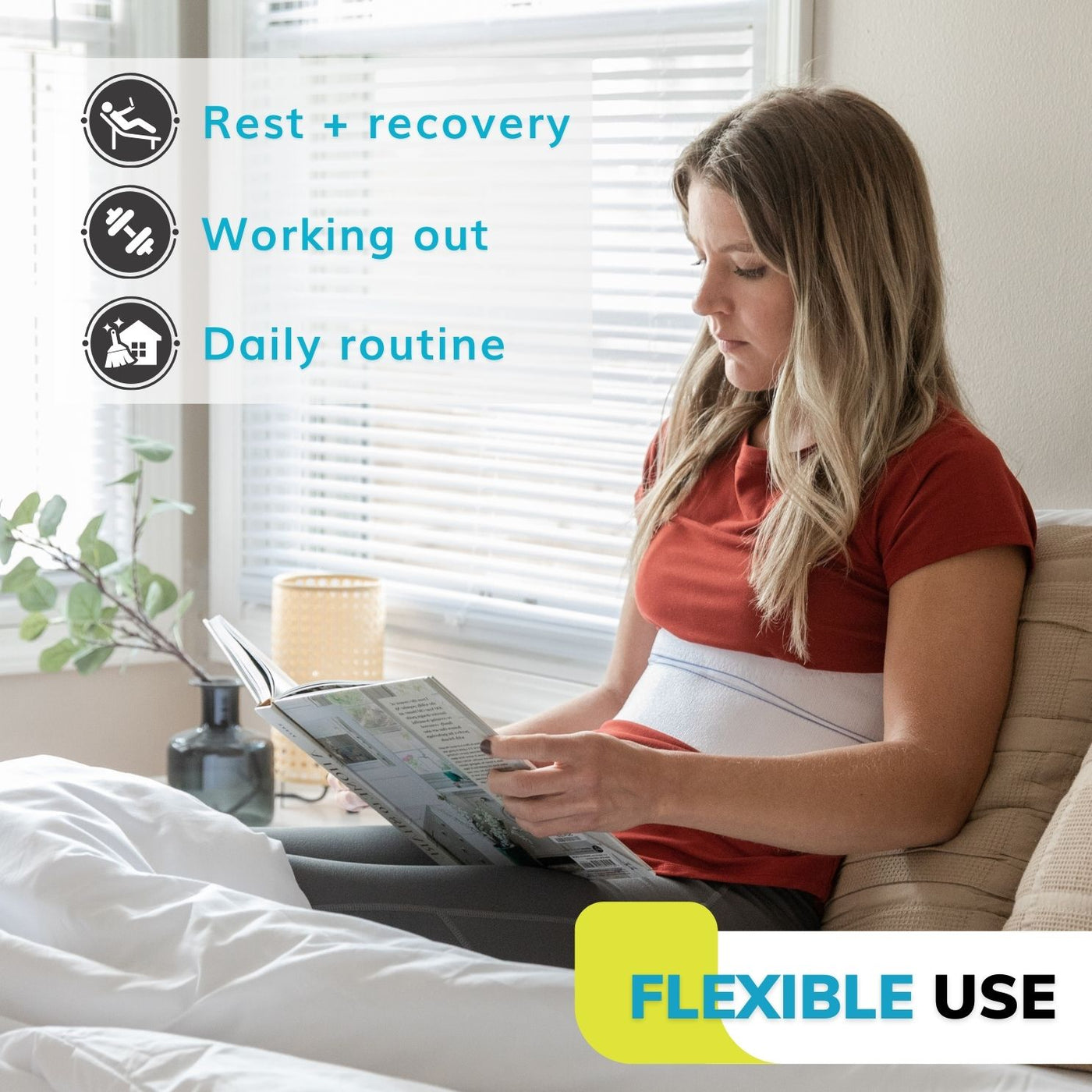 BraceAbility offers a comfortable wrap to relieve broken rib pain allowing you to continue with your daily routine