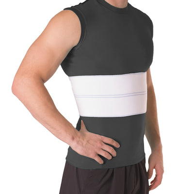 The mens wrap for broken rib treatment is available in a straight design geared towards guys with rib injuries