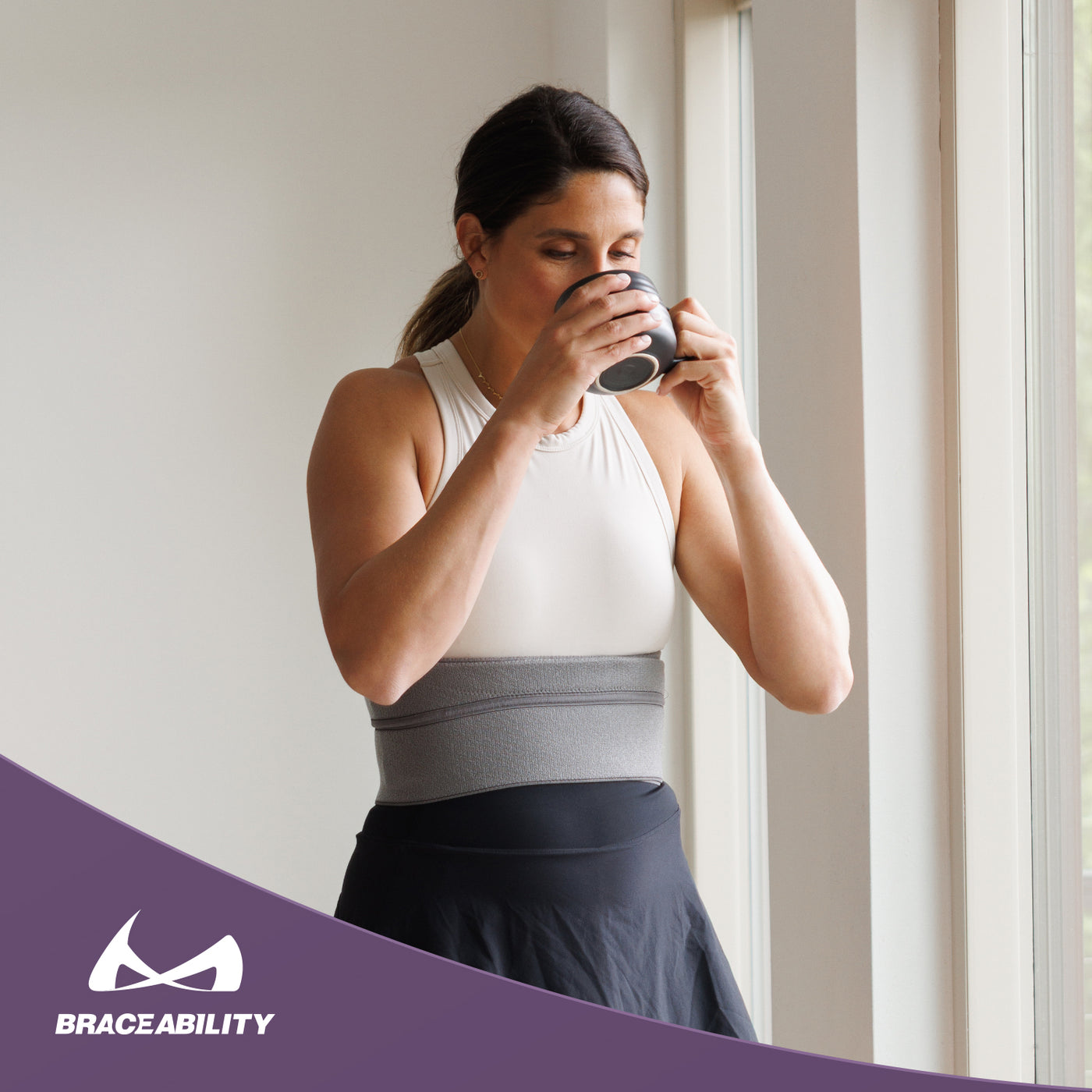 Our supportive compression rib brace is comfortable and soft against your skin
