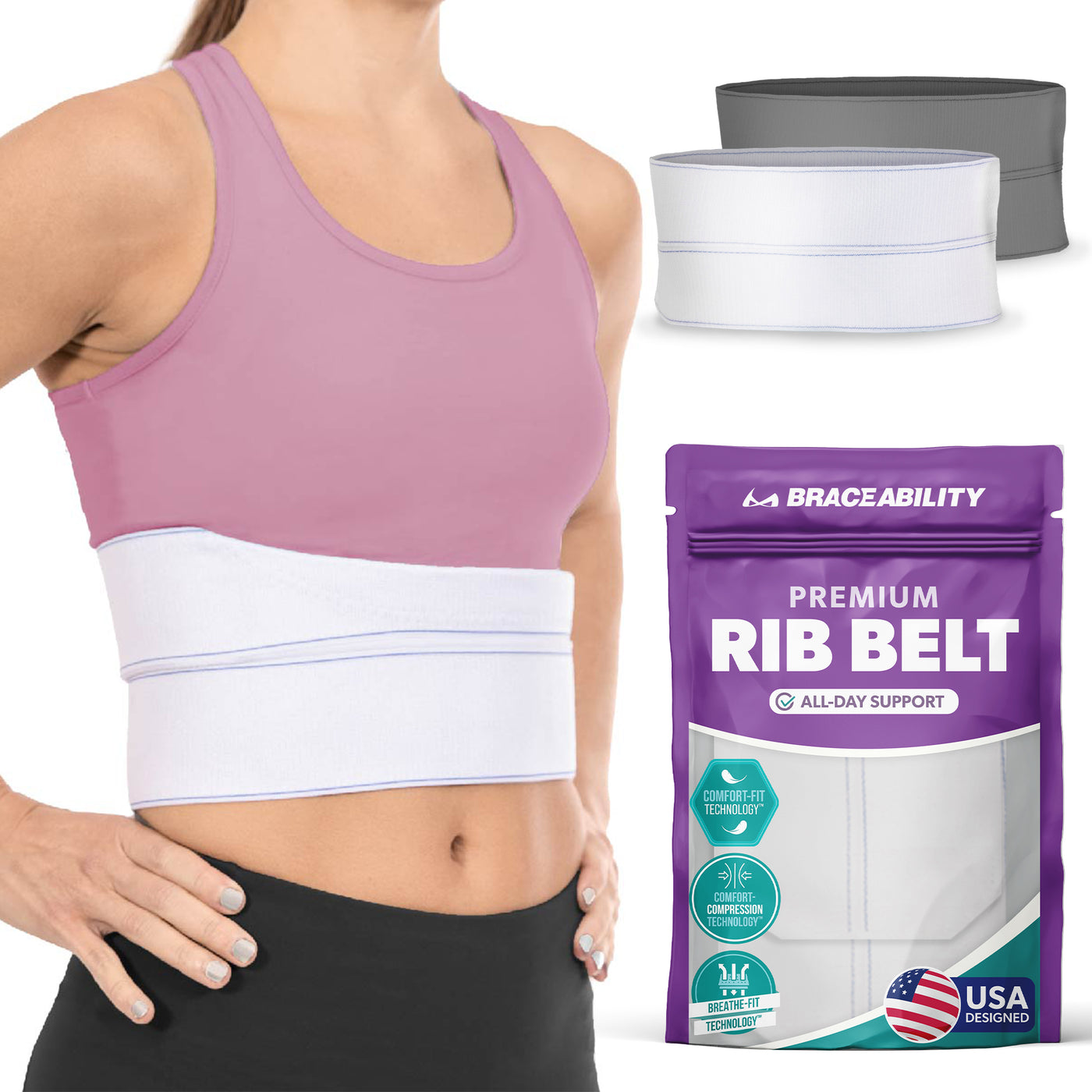 Broken Rib Belt: Wrap Brace for Fractured and Dislocated Ribs