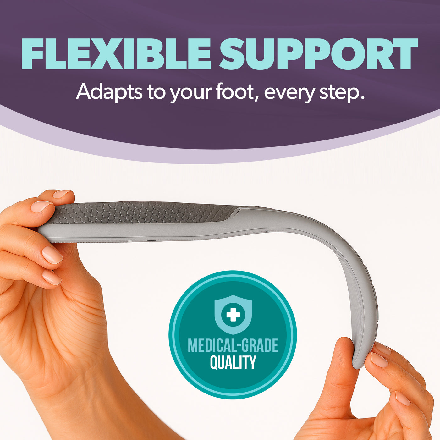 Plantar Fasciitis Insoles - Arch Support Orthotic Shoe Inserts for Achilles Tendonitis and Heel Spurs Relief (1 Pair)