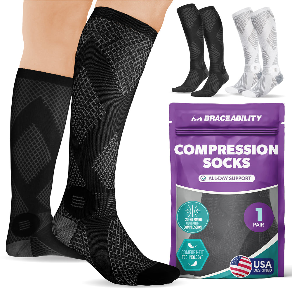Compression Socks High Compression Compression Socks for Women and Men - 20-30 mmHg