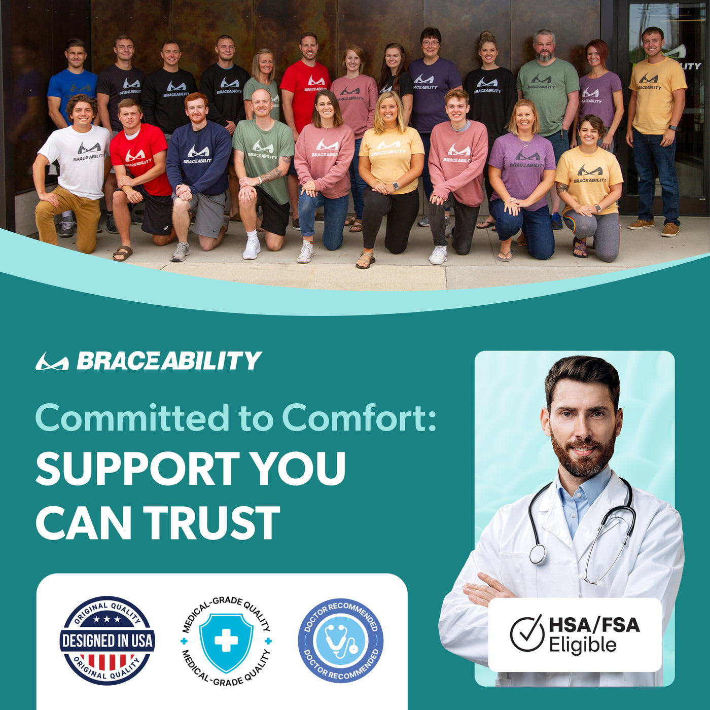 braceability is committed to your comfort to get you the best doctor recommended knee high compression socks