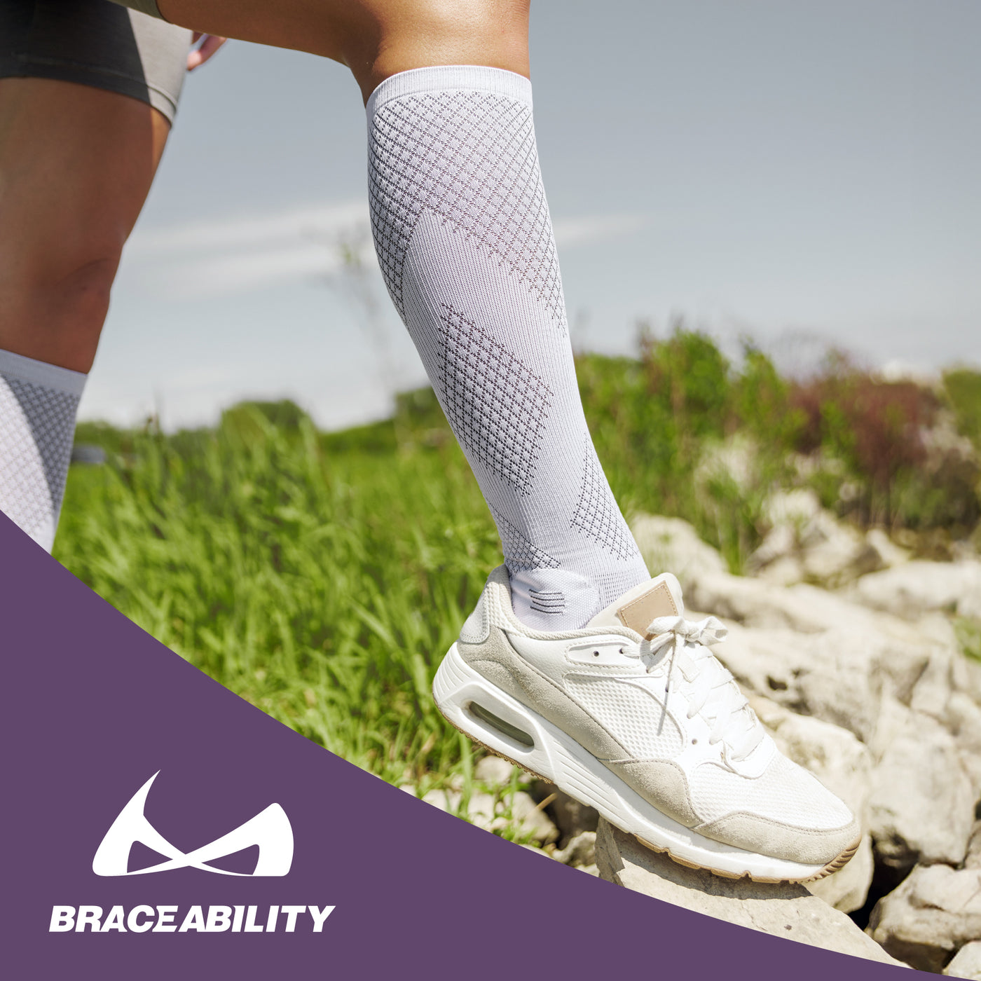 knee high compression socks for post surgery while walking or being outdoors