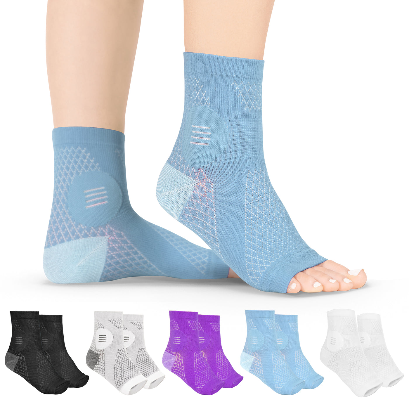 Warm Short Copper Compression Socks 