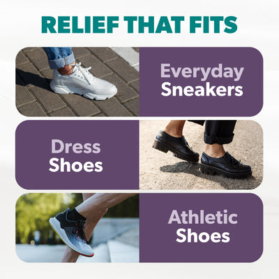 Plantar Fasciitis Insoles - Arch Support Orthotic Shoe Inserts for Achilles Tendonitis and Heel Spurs Relief (1 Pair)