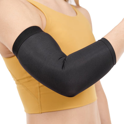 the braceability copper elbow compression sleeve relieves pain from tennis elbow and tendonitis