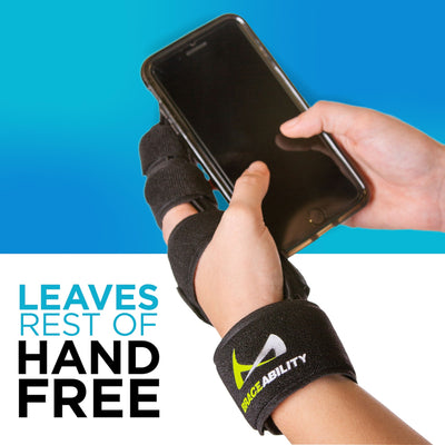 Our broken hand and index finger splint leaves your remaining fingers free for use