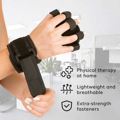 the breathable braceability spastic hand splint is an at home remedy for dupuytrens contracture and post stroke recovery