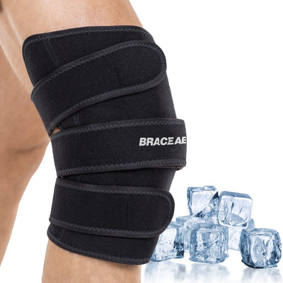 The BraceAbility hot and cold ice pack for knee is a simple compression wrap for knee pain