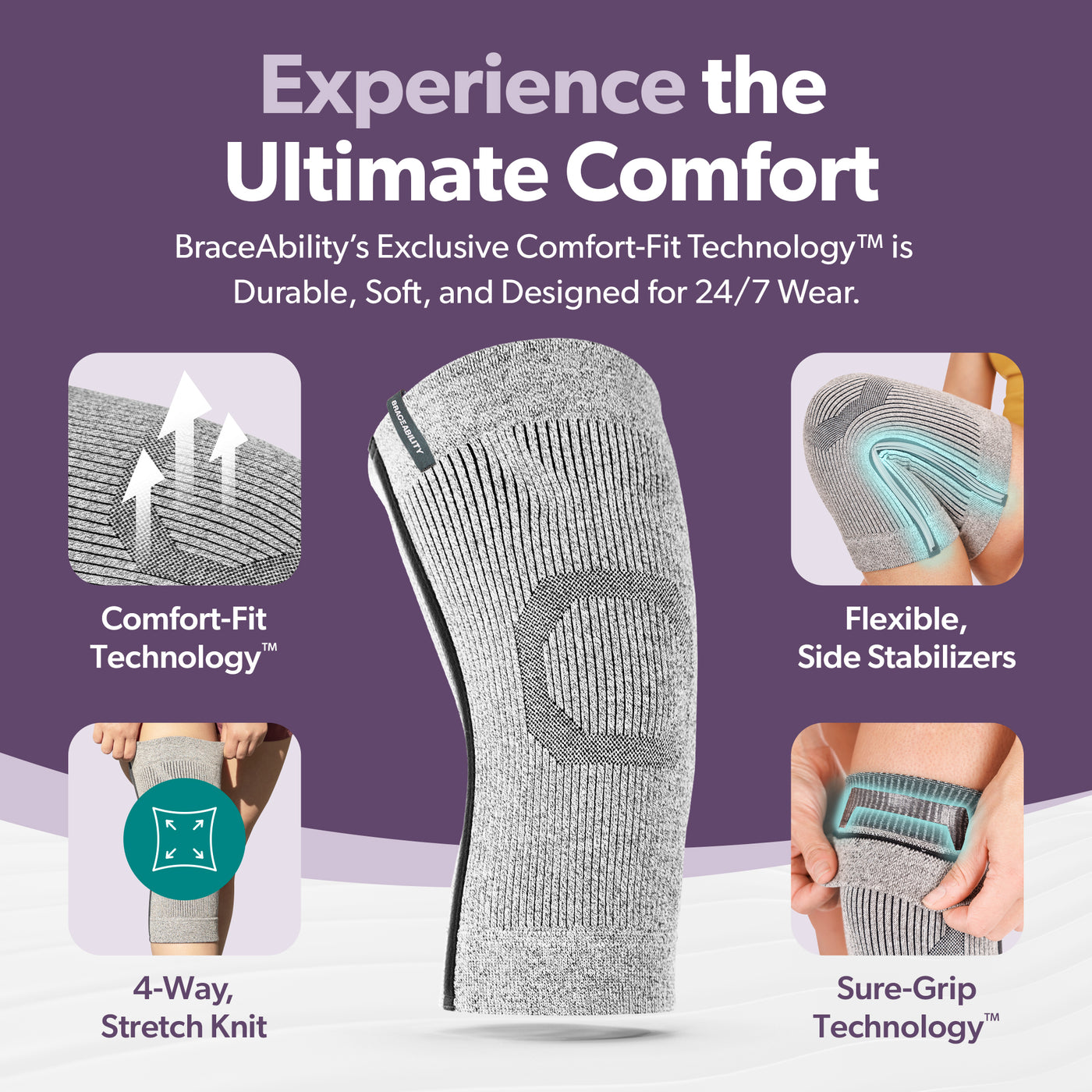 This knee sleeve is 12 inches tall with 2 supportive stays to prevent injury