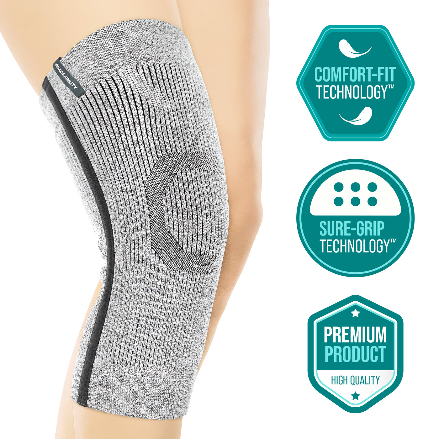 The incrediwear knee sleeve is an athletic bamboo brace to help provide sports pain relief